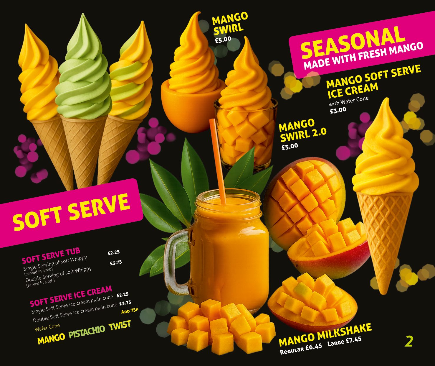 Afters menu — page 3